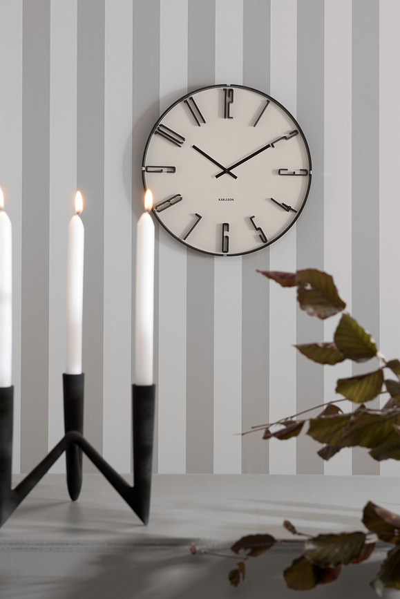 Reloj de Pared Sentient, gris, liso