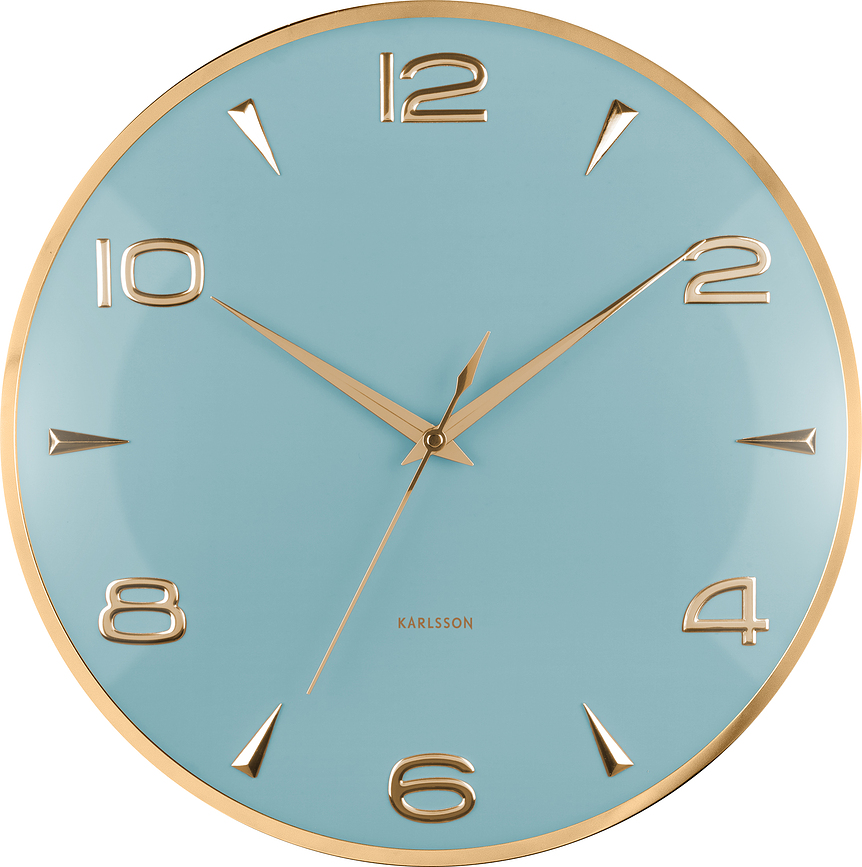 Reloj de Pared Sienna Glow, azul claro