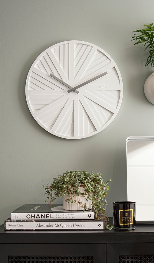 Reloj de Pared Slides, blanco