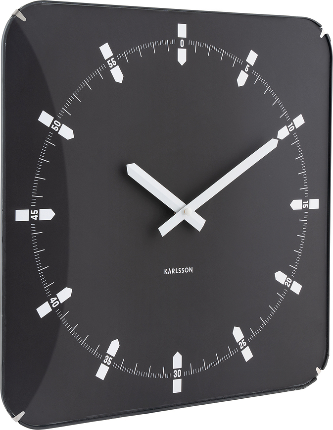 Reloj de Pared Sucinto Dome, cuadrado, blanco