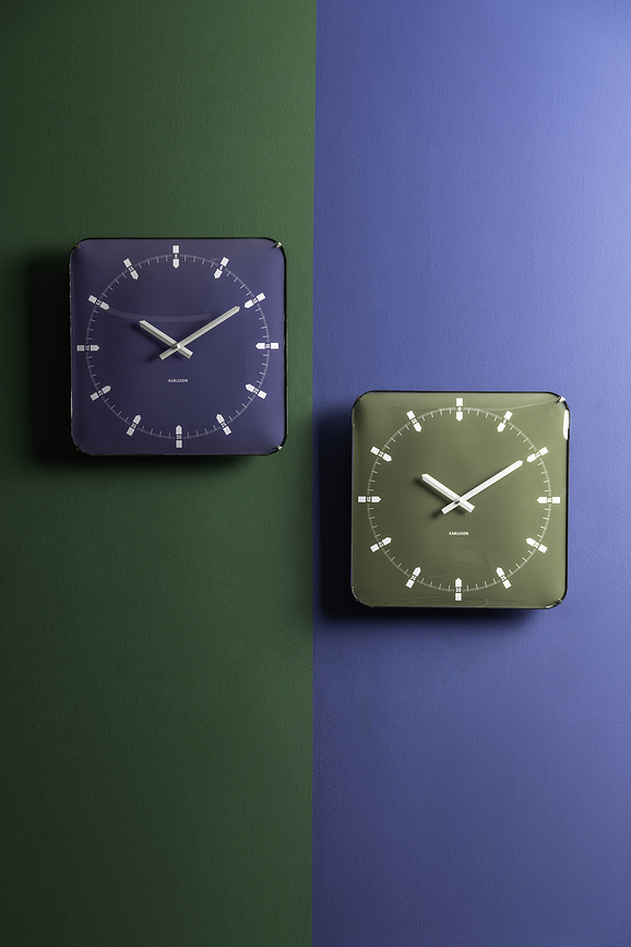Reloj de Pared Sucinto Dome, cuadrado, blanco