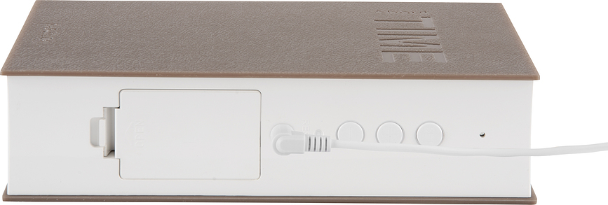 Reloj Despertador LED Book, marrón