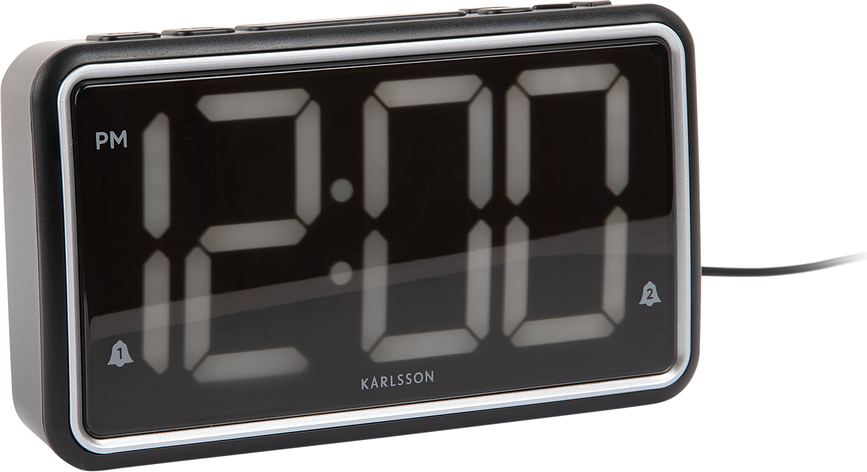 Reloj Despertador New Retro, negro