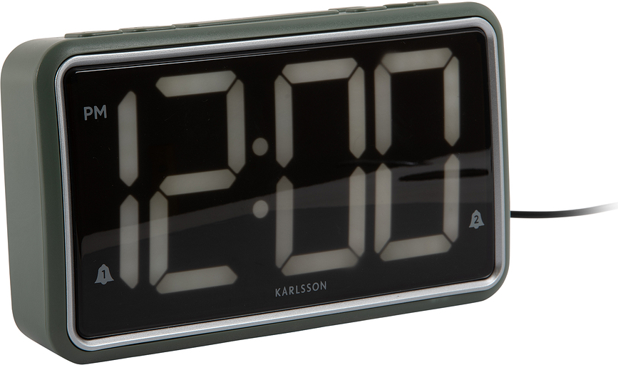 Reloj Despertador New Retro, verde oscuro