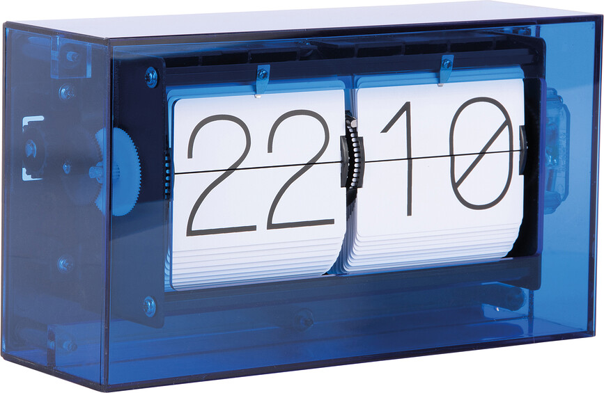 Reloj Flip Boxed, de acrílico, azul