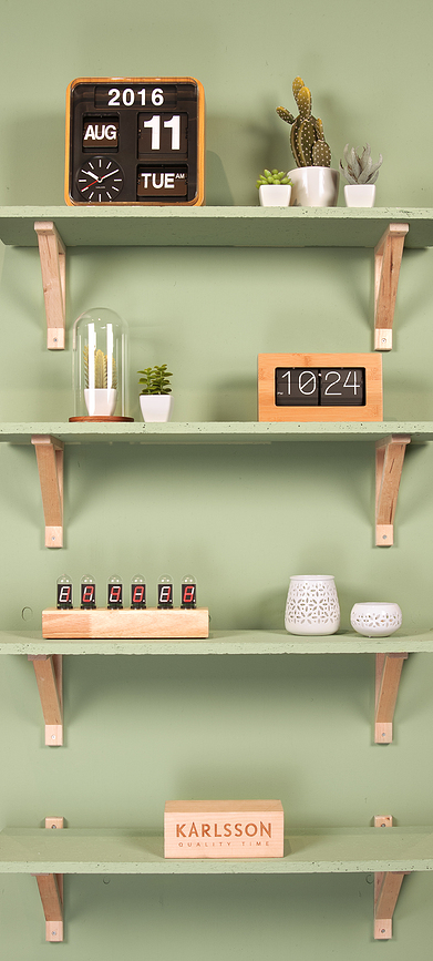 Reloj de bambú Boxed Flip, 37 cm