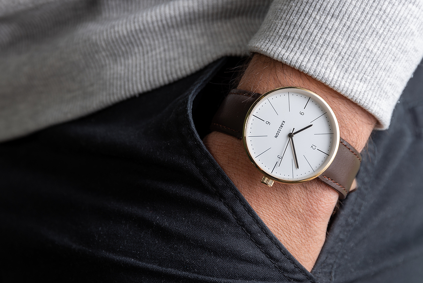 Reloj para hombre Normann, blanco