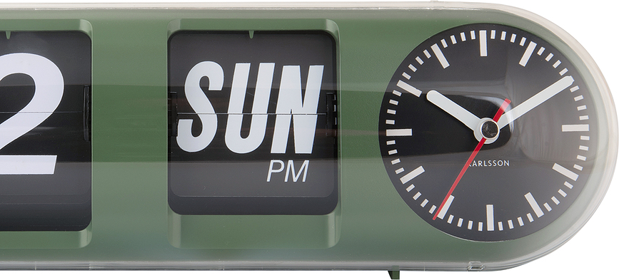 Reloj de paletas Tube Flip, amarillo