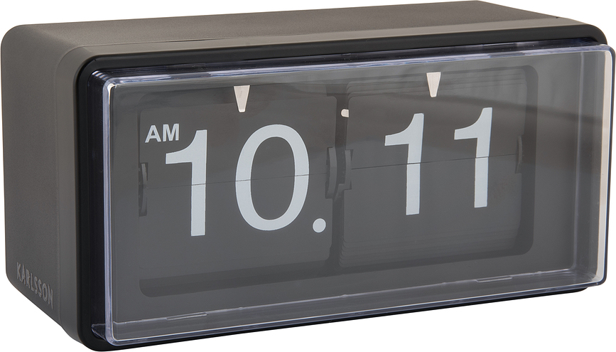 Retro Boxed Flip Ρολόι, επιτοίχιο ή επιτραπέζιο, μαύρο