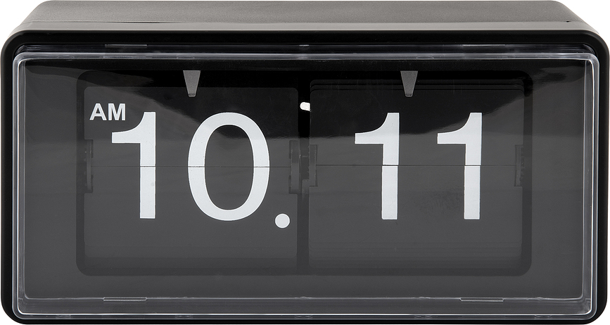 Retro Boxed Flip Stenska ali namizna ura, bela