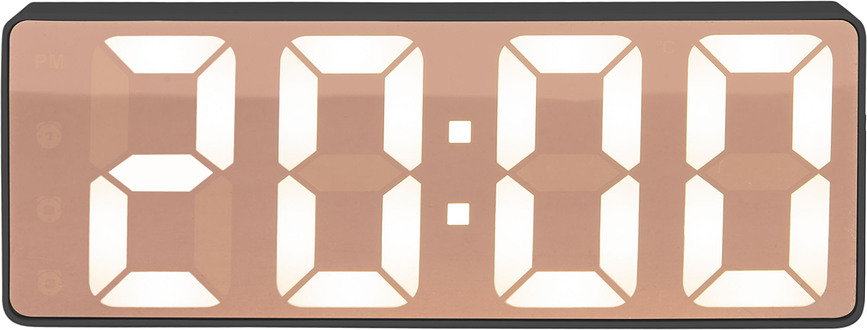 Copper Mirror Horloge et Réveil LED, vert olive