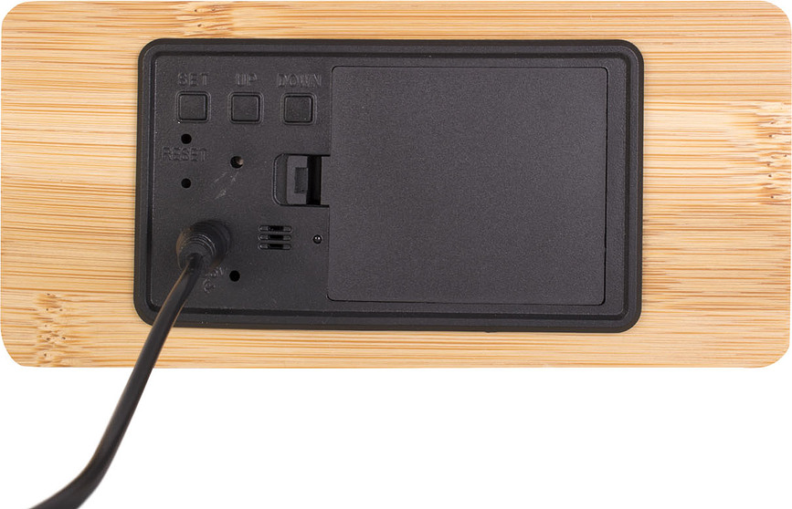 Réveil LED Tube, bambou