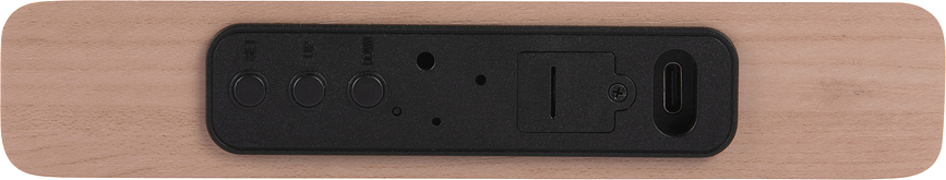 Réveil LED plat rétro avec chargeur à induction, blanc