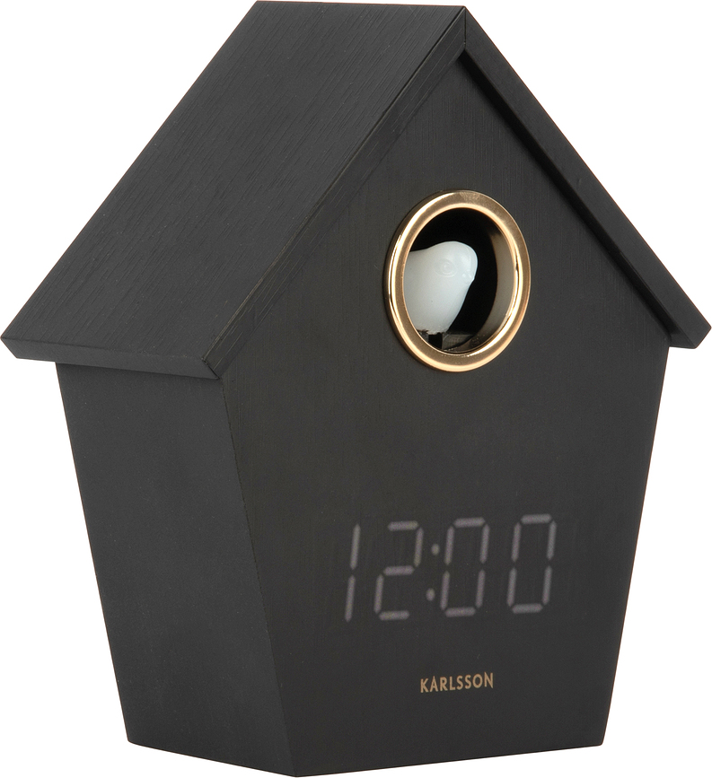 Riqueza Réveil Coucou LED, noir