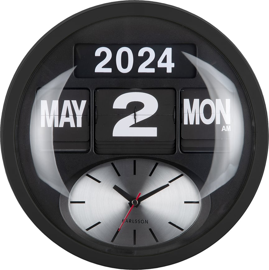 Round Flip Stenska ura, bela