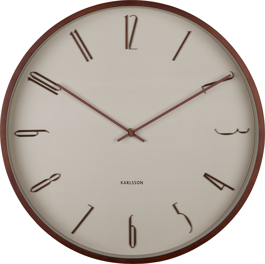 Scandia Horloge Murale, brun pastel