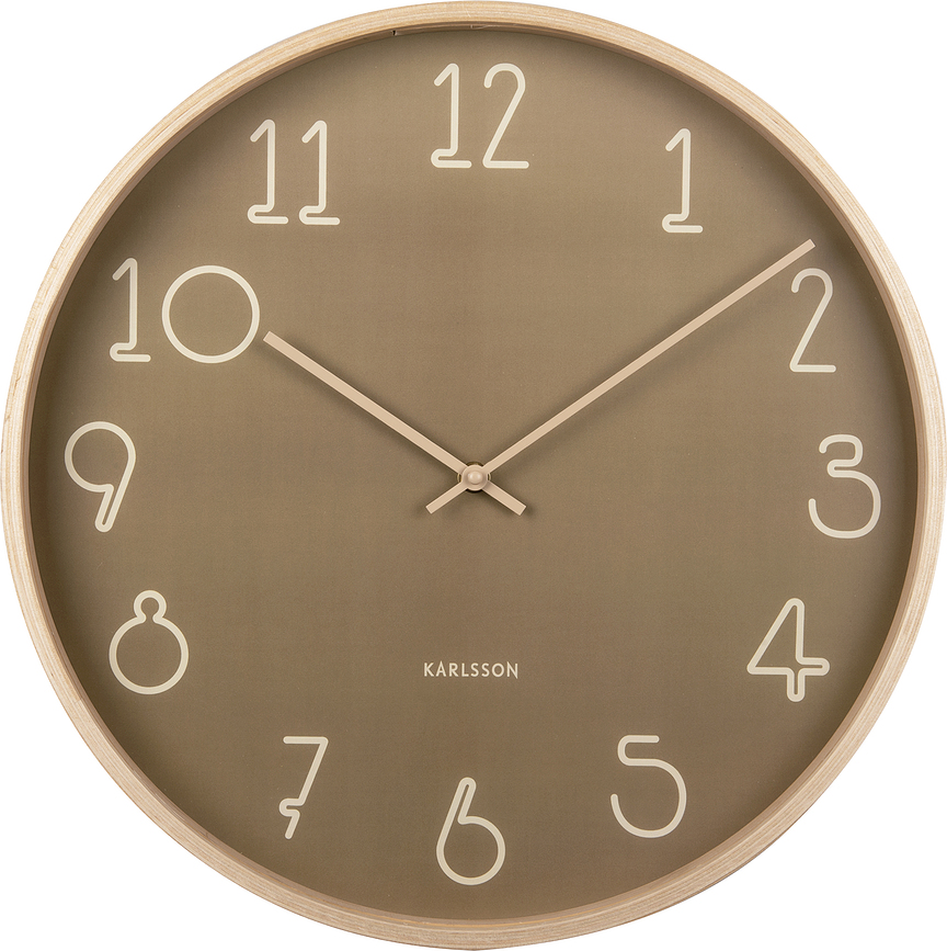 Sencillo Horloge murale, olive