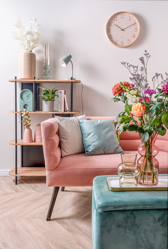 Sencillo Ρολόι Τοίχου, λαδί