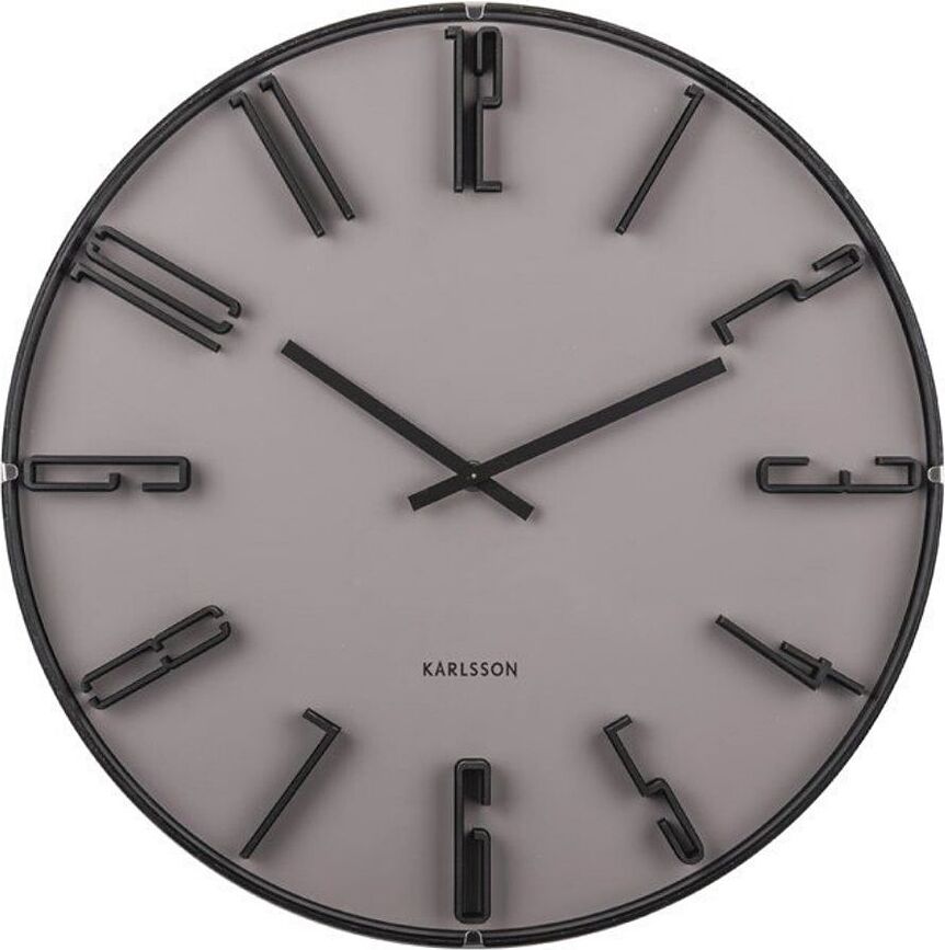 Sentient Horloge Murale, grise, unie