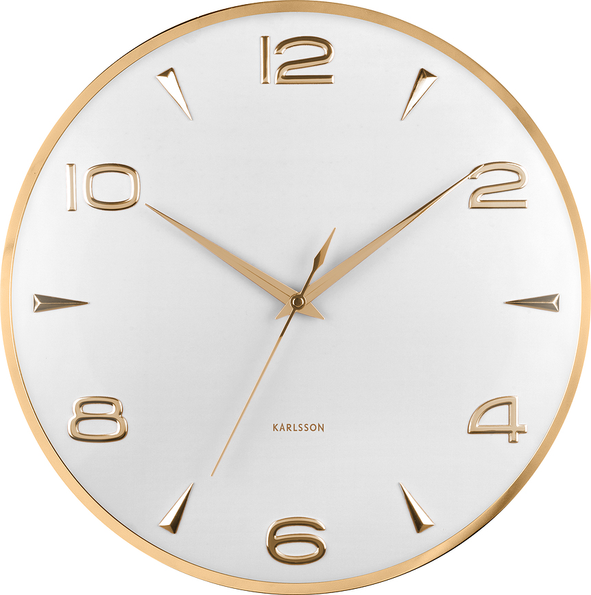 Sienna Glow Horloge murale, blanche