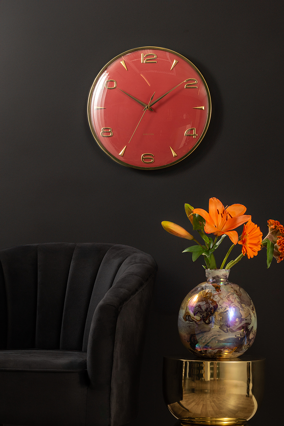 Sienna Glow Horloge murale, rouge