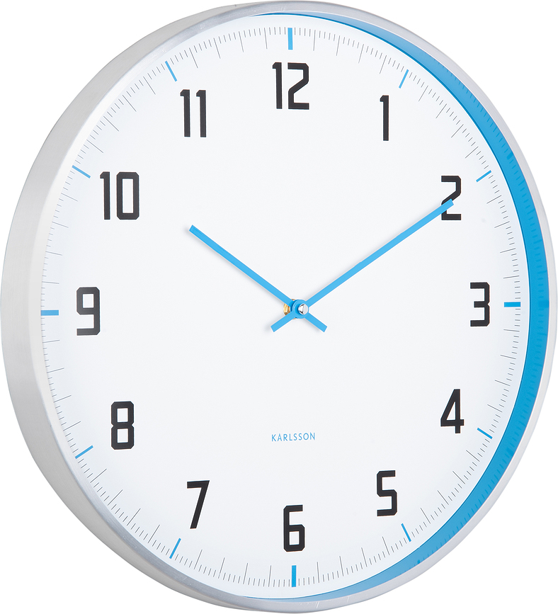 Sporty Horloge murale, bleue