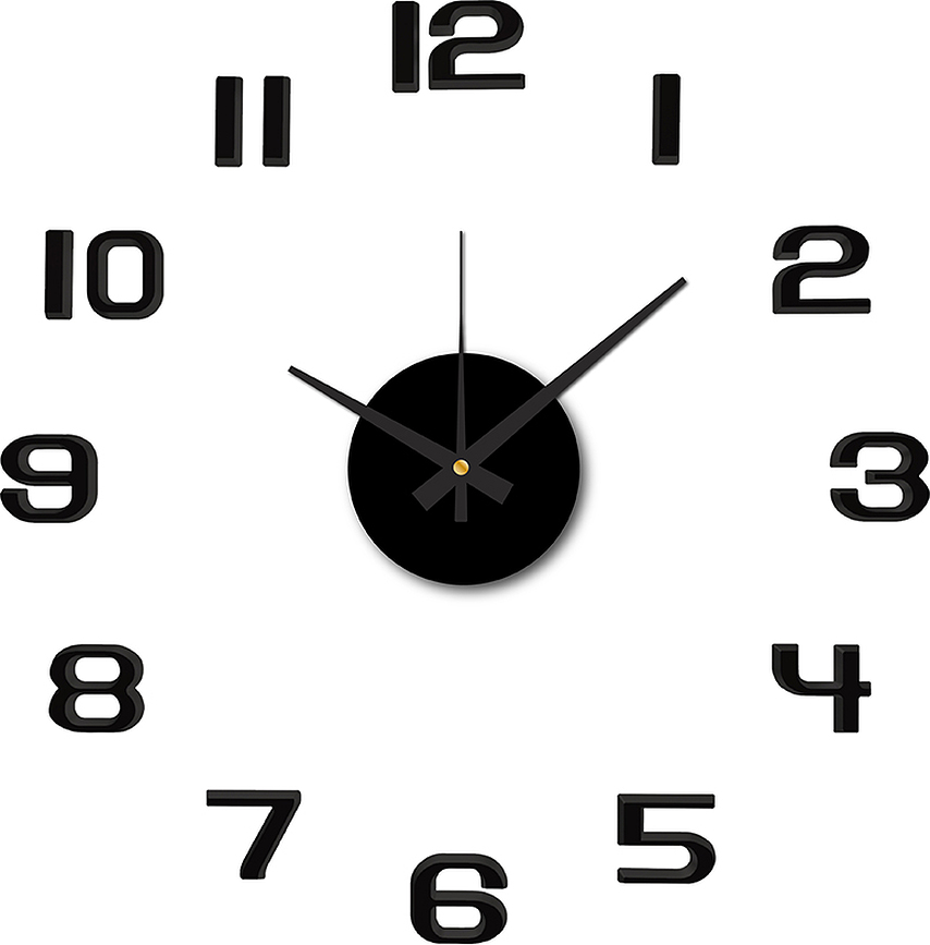 Стенен часовник Sunset Numbers черен
