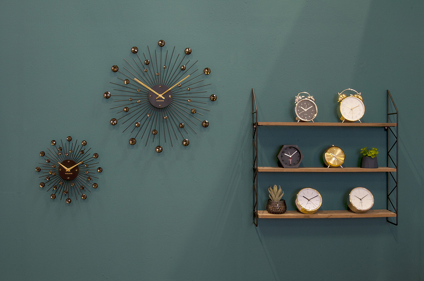 Sunburst XL Horloge murale, dorée