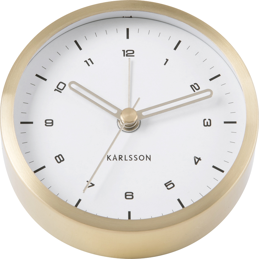 Tinge II Budilica bijelo-zlatna