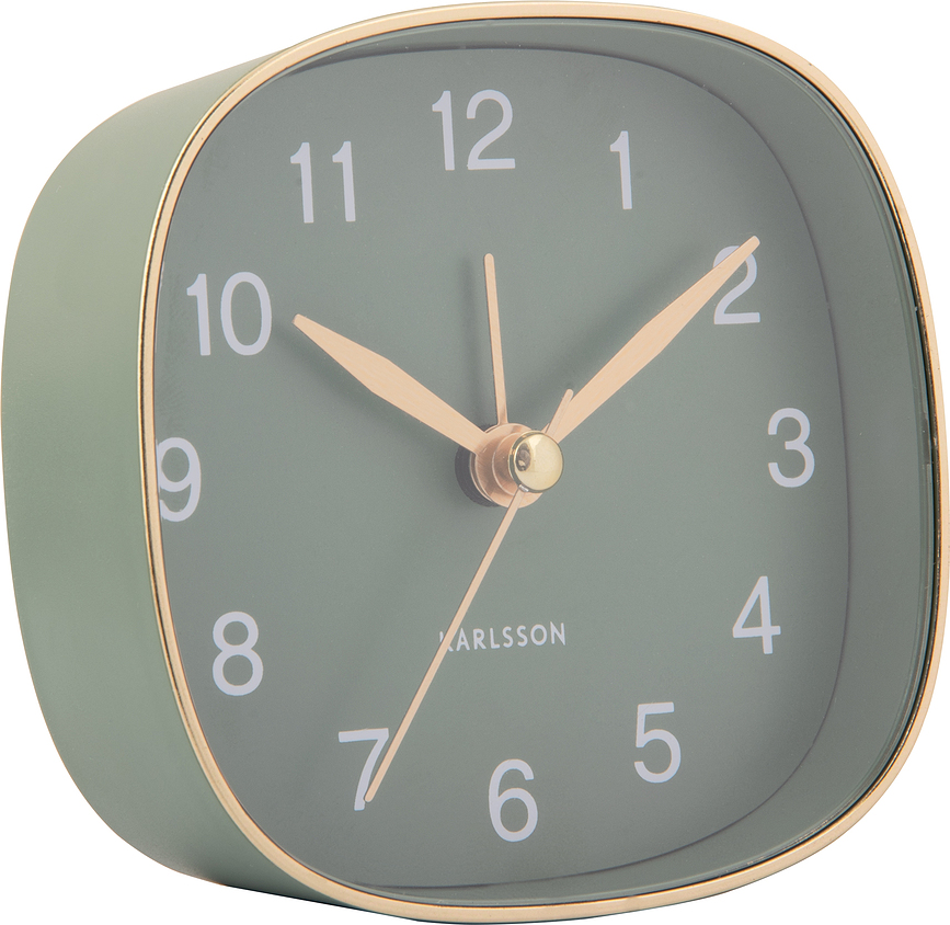 Travel Square Réveil, vert forêt