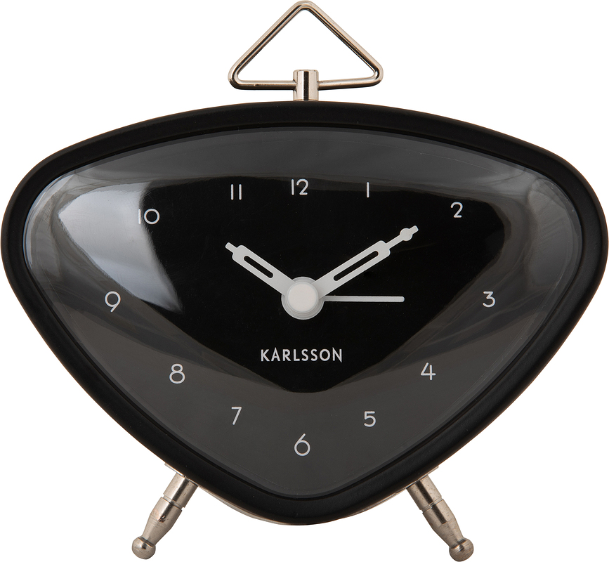 Triangle Budilka z ročajem, črna