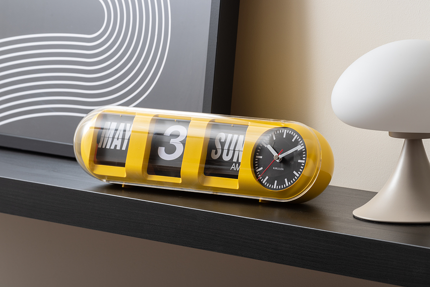 Tube Flip Horloge, jaune