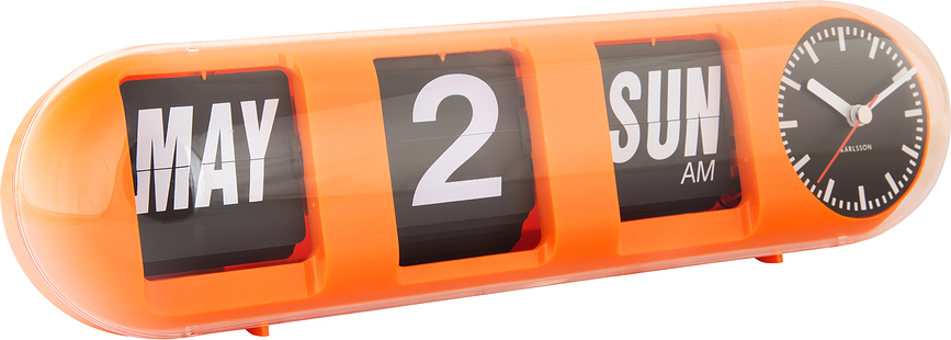 Tube Flip Zegar, oranžen