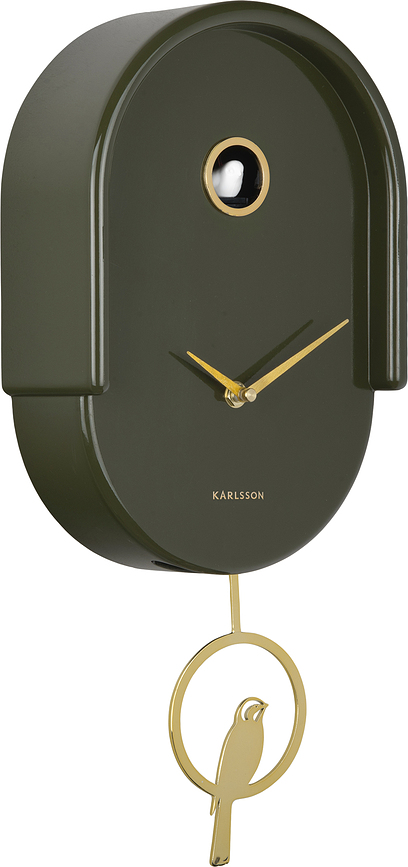Tweet Horloge murale à coucou, vert foncé
