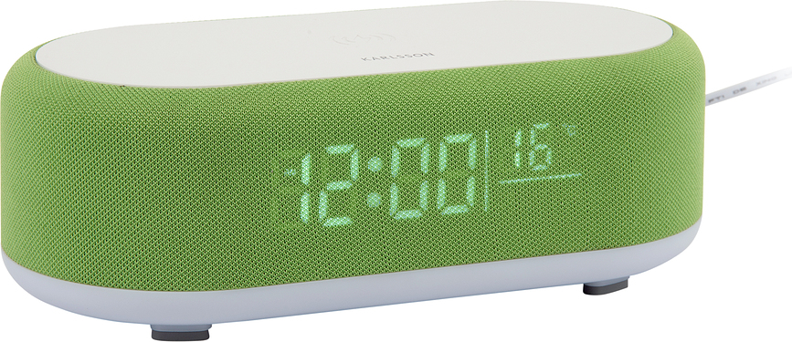 Vouge Budilka z brezžičnim polnilnikom in Bluetooth zvočnikom, zelena