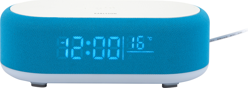 Vouge Réveil avec chargeur sans fil, haut-parleur Bluetooth, orange