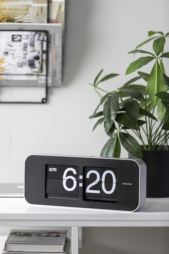 Wide Flip Horloge à volets, orange