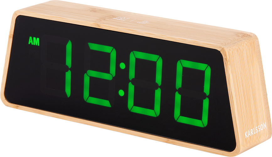 Ξυπνητήρι LED, με αλλαγή χρώματος, μπαμπού