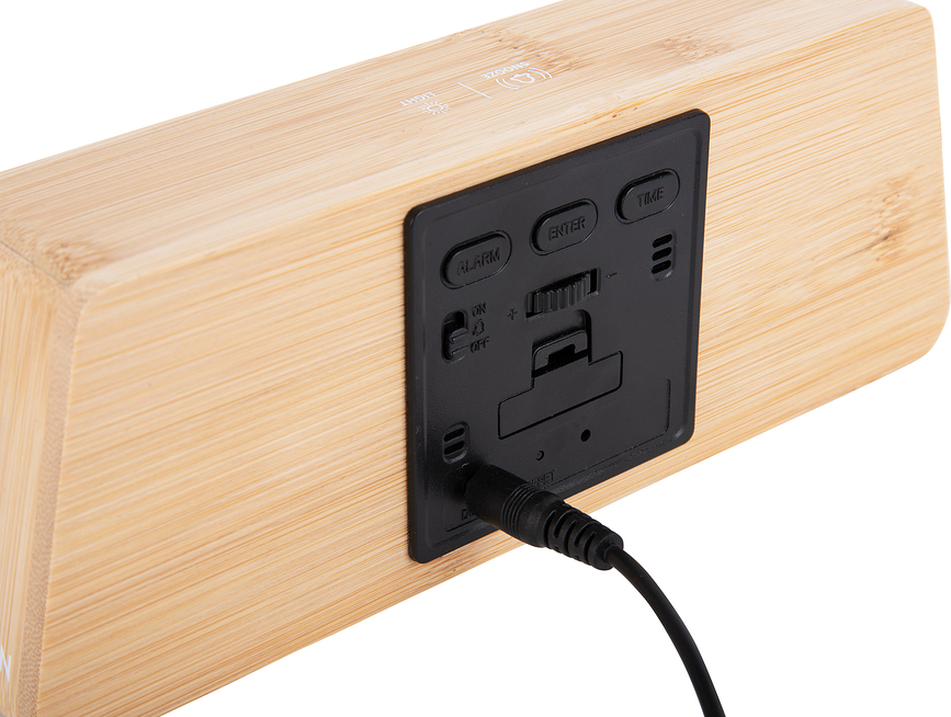 Ξυπνητήρι LED, με αλλαγή χρώματος, μπαμπού