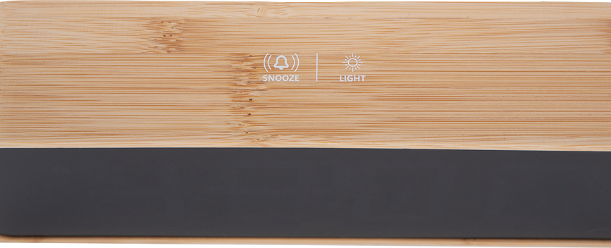 Ξυπνητήρι LED, με αλλαγή χρώματος, μπαμπού