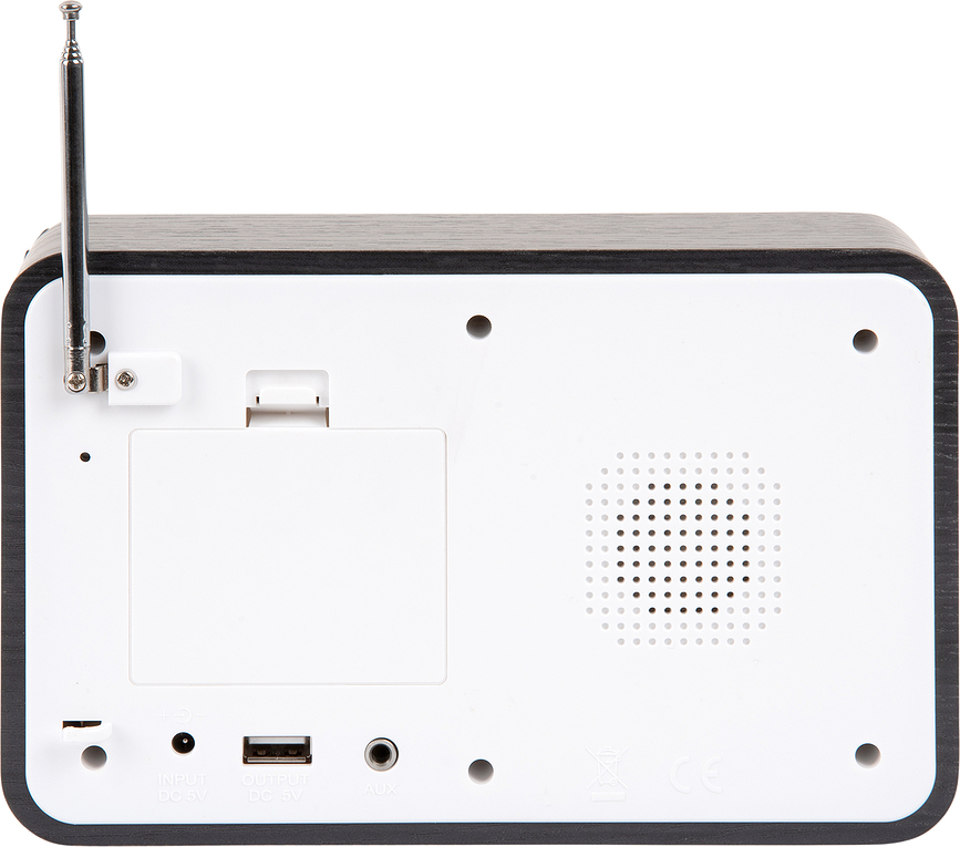 Ξυπνητήρι ραδιόφωνο FM, σκούρο ξύλο