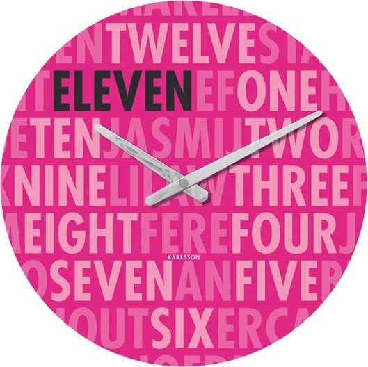 Zegar ścienny Letters But Numbers Karlsson, S. van Heumen FF