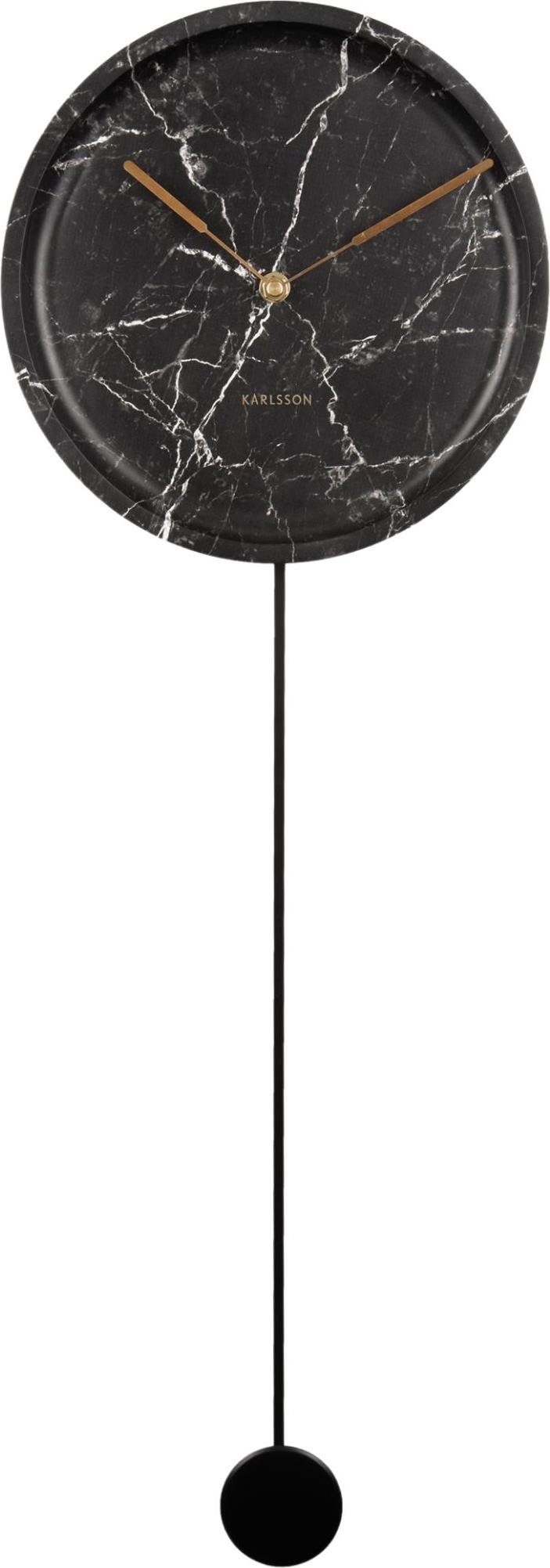 Zegar ścienny Pendule Longue Marble czarny