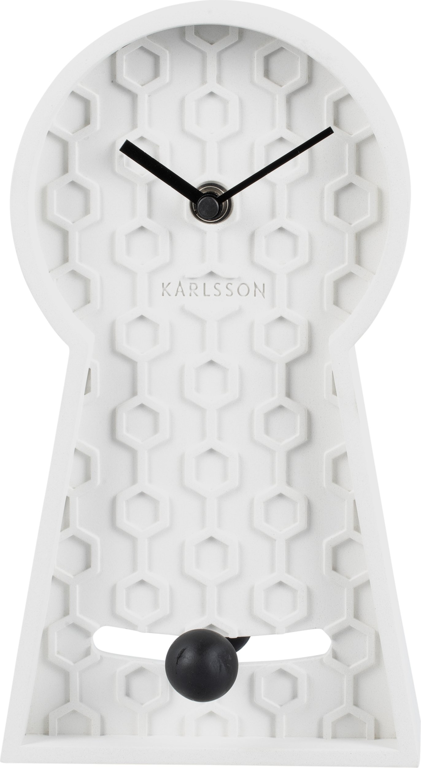 Zegar stołowy Honeycomb biały