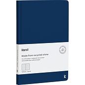 Karst Stone paper waterproof notebook A5 hardcover navy blue checked