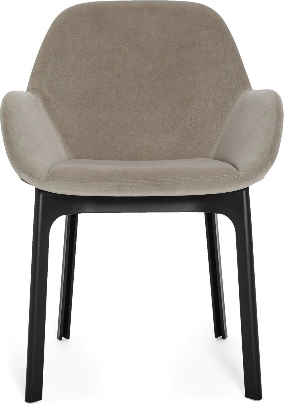 Clap Aquaclean Sessel beige mit schwarzem Rahmen