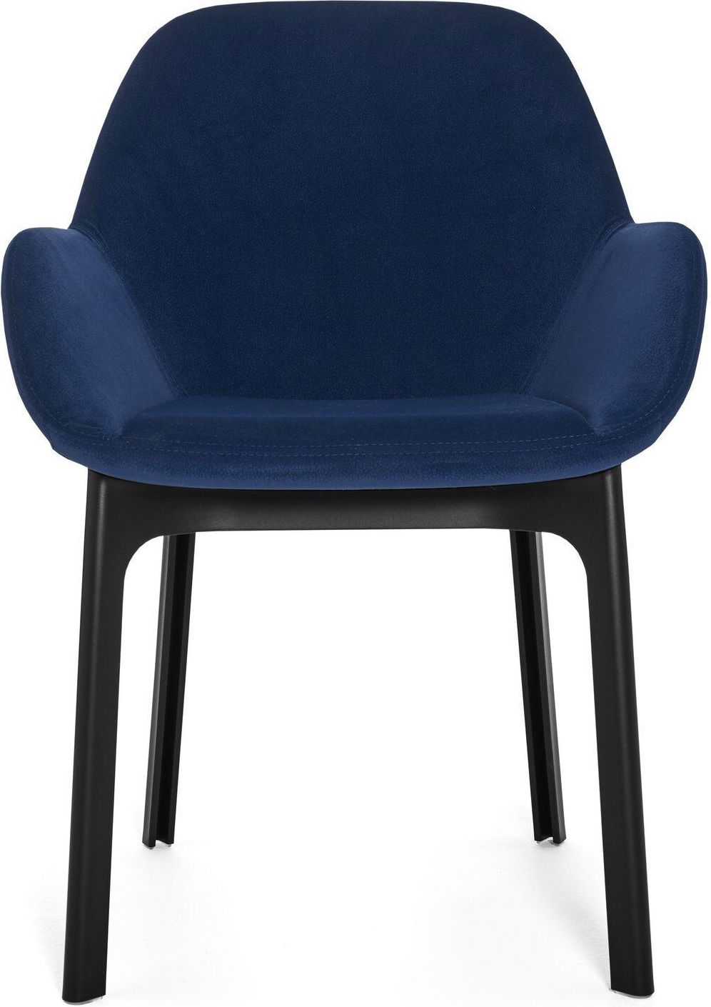 Fotel Clap Aquaclean granatowy z czarną ramą