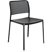 Krzesło Audrey czarna rama czarne siedzisko