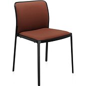Krzesło Audrey czarna rama tapicerowane siedzisko Kvadrat