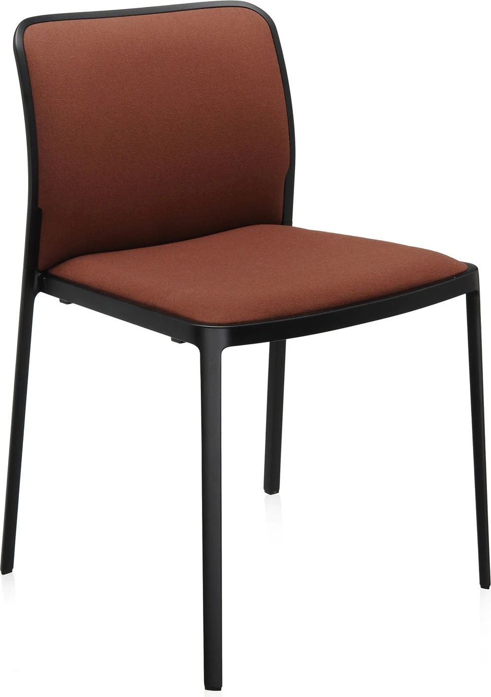 Krzesło Audrey Soft brązowe z czarną ramą